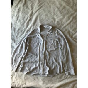 Express The Portofino Shirt Womens Large Grey Long Sleeve Button Down Blouse